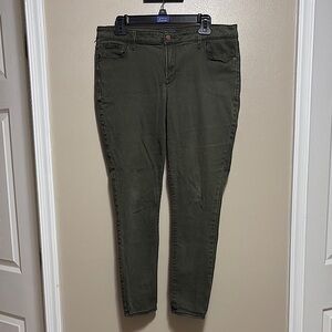 Women’s Olive Green Skinny Jeans